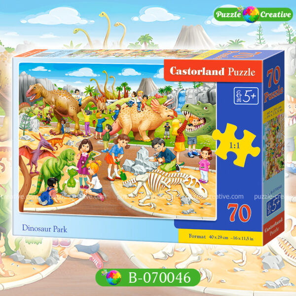 Пазлы Castorland 70 элементов купить Парк динозавров B-070046