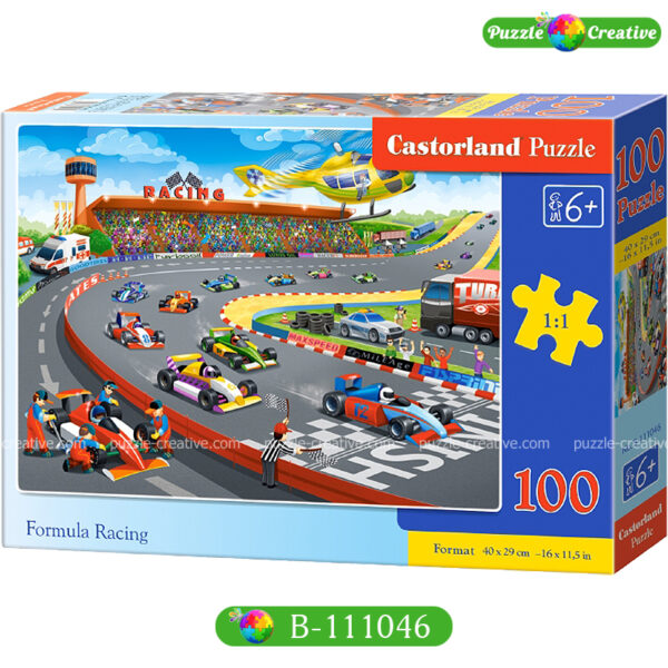 Пазлы для детей 100 элементов купить Castorland Formula Racing B-111046