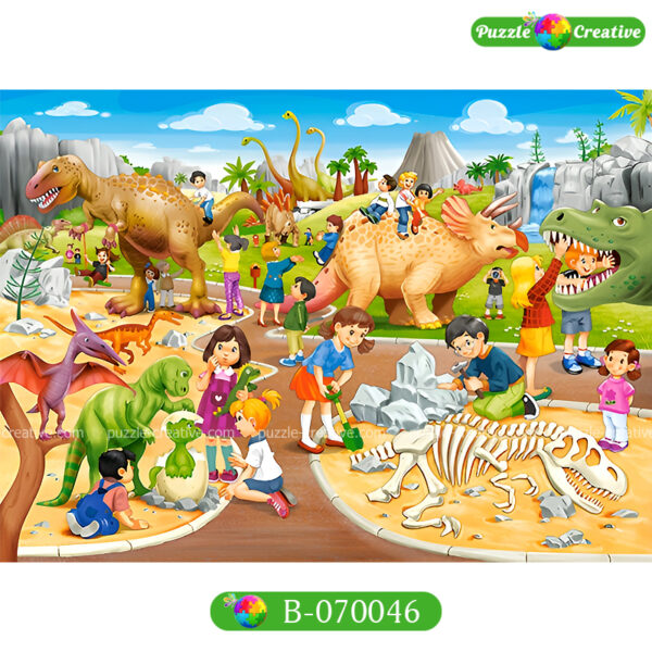 Пазлы для детей 5 лет Касторленд 70 элементов купить динозавры B-070046