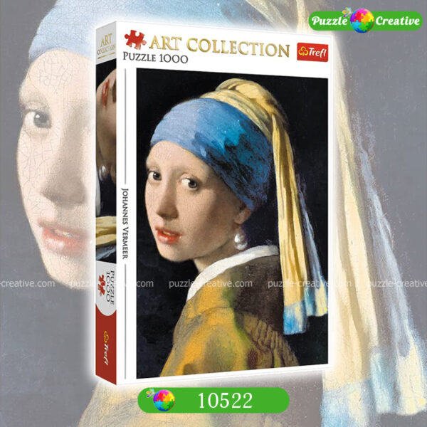 Пазлы Trefl 1000 элементов арт коллекция Девушка с жемчужной серёжкой 10522