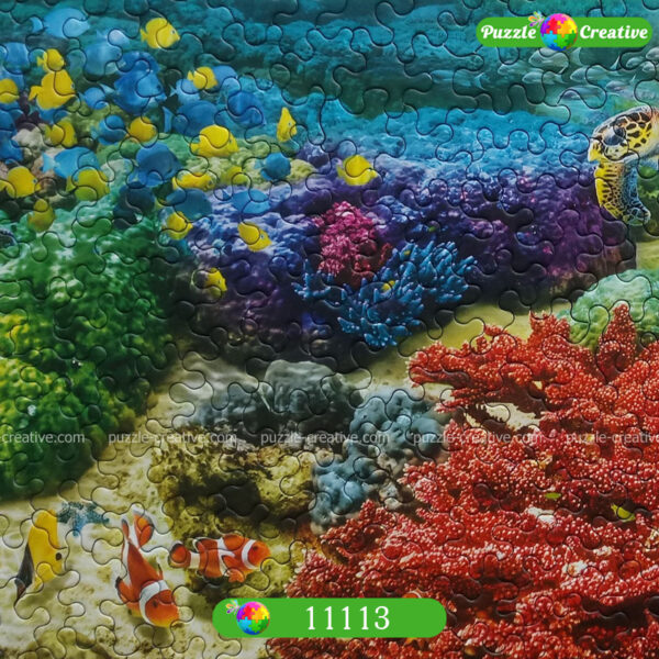 Купит пазл в Украине с изображением подводного мира и тропического острова, Трефл, 600 деталей.
