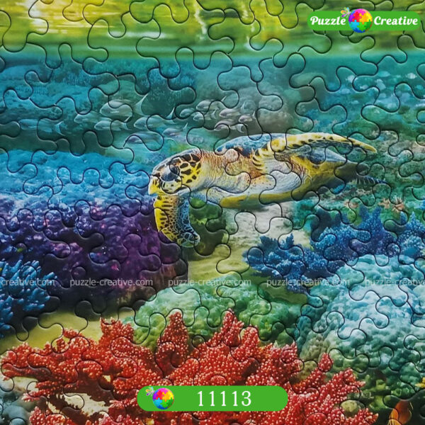 Пазлы для детей 10 лет с изображением черепахи, Трефл на 600 деталей.