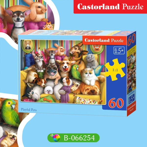 Пазлы B-066254 Playful Pets Castorland Puzzle