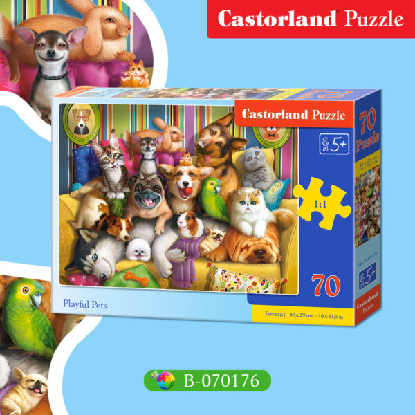B-070176 Castorland Puzzle, Playful Pets