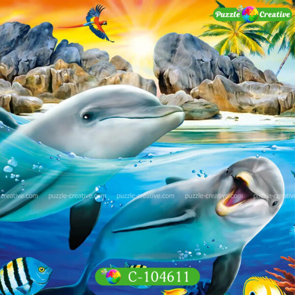 Артикул C-104611, Dolphins in the Tropics, Castorland Puzzle, EAN: 5904438104611