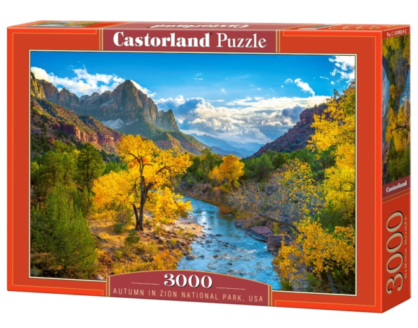 Пазл 3000 элементов, Castorland, Autumn in Zion National Park, USA. Артикул C-300624. EAN: 5904438300624.