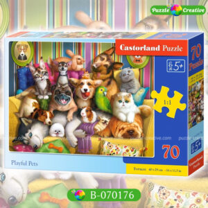 Пазлы для детей Castorland 70 элементов Игривые животные, артикул B-070176