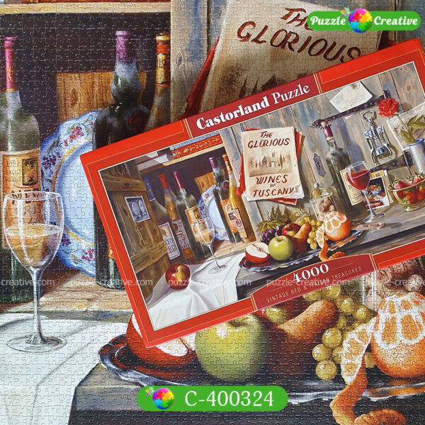 Пазл головоломка castorland 4000 Натюрморт Вино и фрукты C-400324