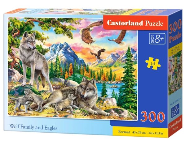 B-030514 Castorland Puzzle, Wolf Family and Eagles