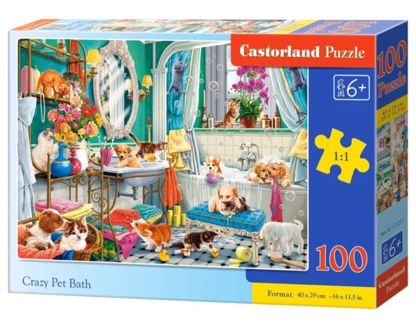 B-111251 Castorland Puzzle, Crazy Pet Bath