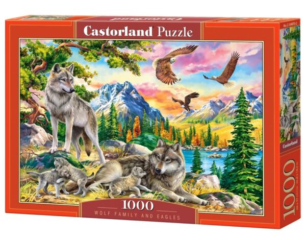 C-104970 Castorland Puzzle, Wolf Family and Eagles