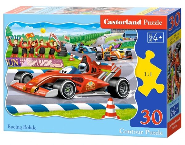 Castorland puzzle 30 деталей для детей B-03761 контурные Racing Bolide